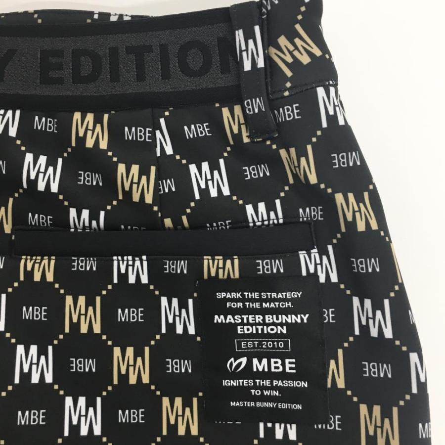 マスターバニー スカート 黒×ベージュ×白 ロゴ総柄 裏起毛 マスターバニー スカート 黒×ベージュ×白 ロゴ総柄 裏起毛