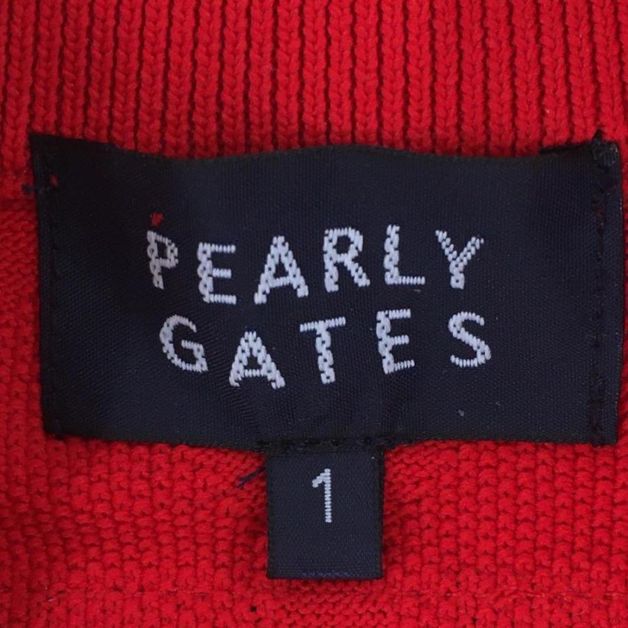 PEARLY GATES パーリーゲイツ ニットジャケット レッド×黒 PEARLY GATES パーリーゲイツ ニットジャケット レッド×黒