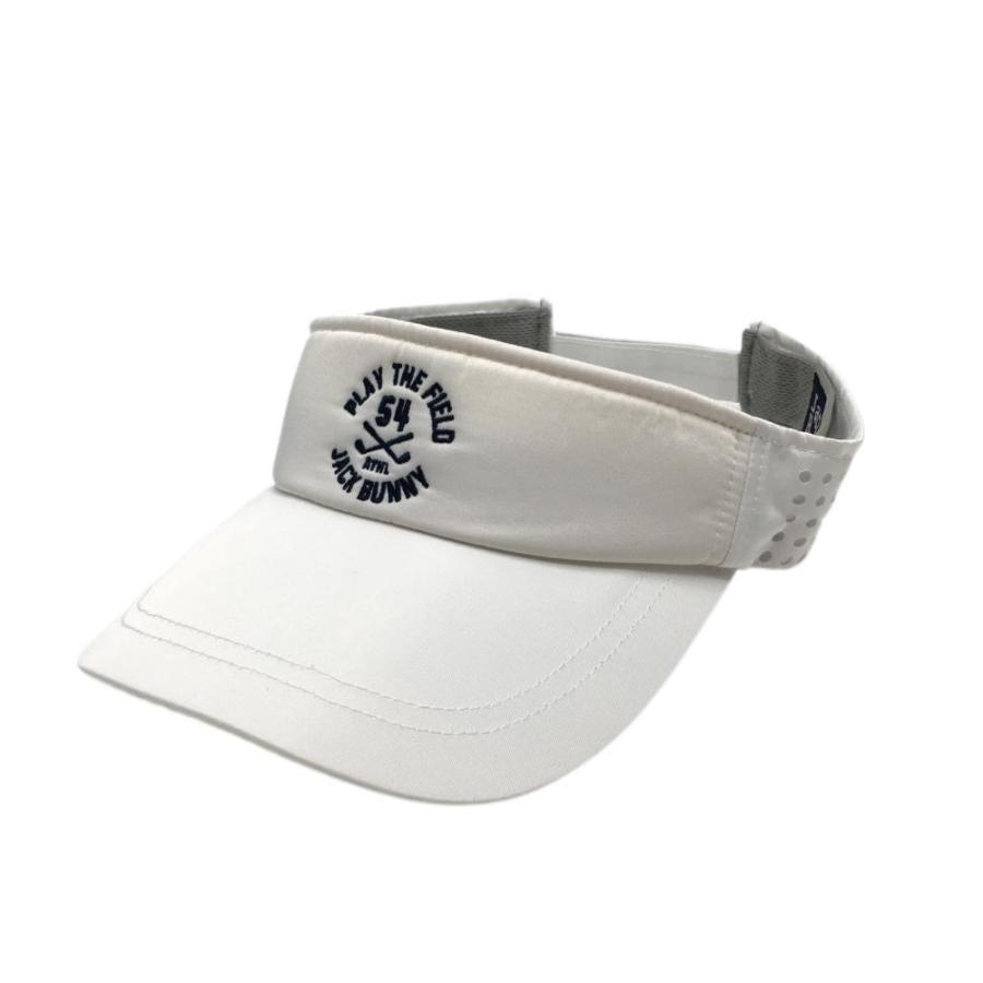 JACK BUNNY バイザー ホワイト ネイビー Jack Bunny!! ジャックバニー サンバイザー 白×ネイビー サイド