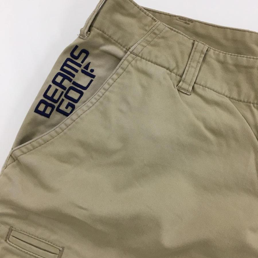 BEAMS ビームスゴルフ パンツ ベージュ ポケット口刺しゅう BEAMS ビームスゴルフ パンツ ベージュ ポケット口刺しゅう