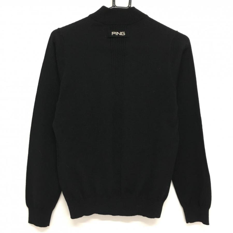 PING（ピン） 【超美品】ピン ハイネックセーター 黒 ニット ロゴ