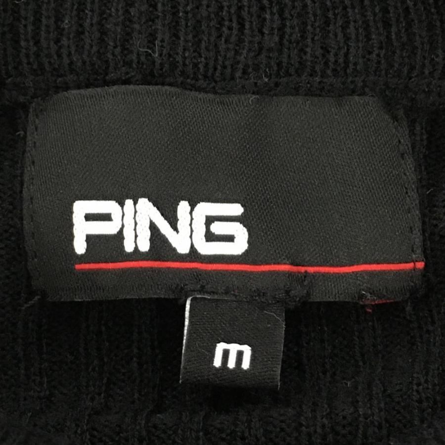 PING（ピン） 【超美品】ピン ハイネックセーター 黒 ニット ロゴ