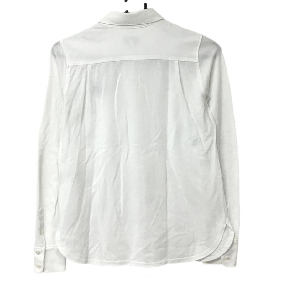 ⭐️St.ANDREWS 新品 ホワイトシャツ⭐️ St ANDREWS セントアンドリュース 長袖シャツ 白×ネイビー ボタン