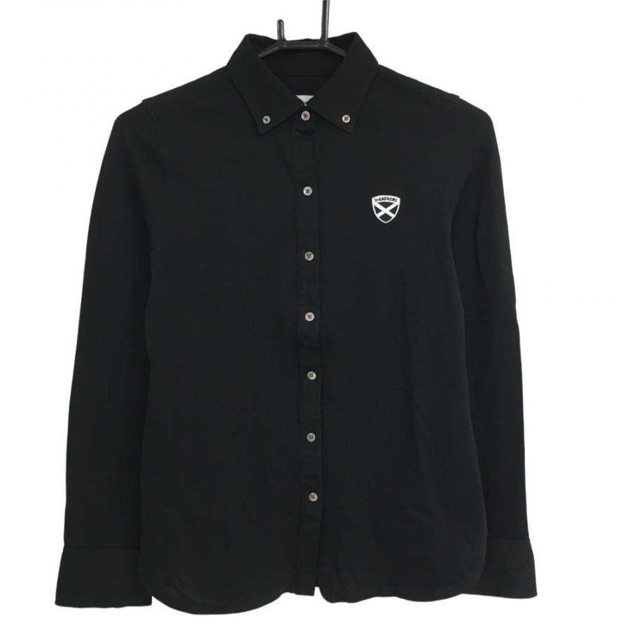 St ANDREWS セントアンドリュース 長袖シャツ ブラックM St ANDREWS セントアンドリュース 長袖シャツ 黒×白 ボタンダウン