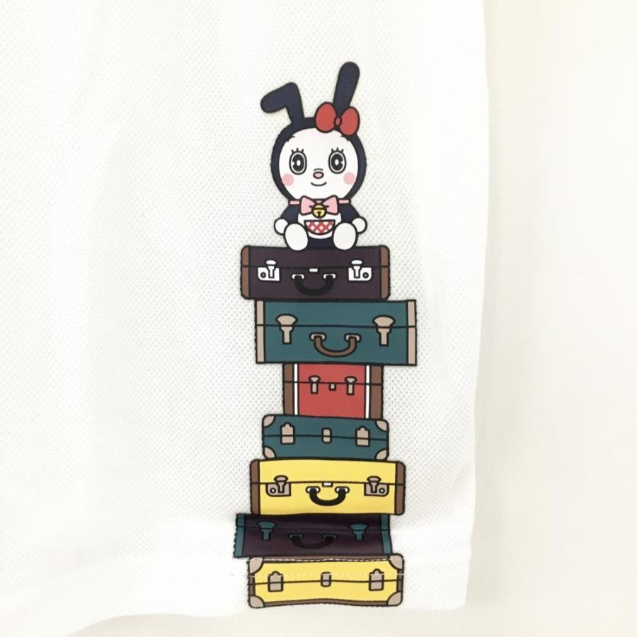 美品】ジャックバニー×ドラえもん 半袖ポロシャツ 白×ネイビー ドラミ