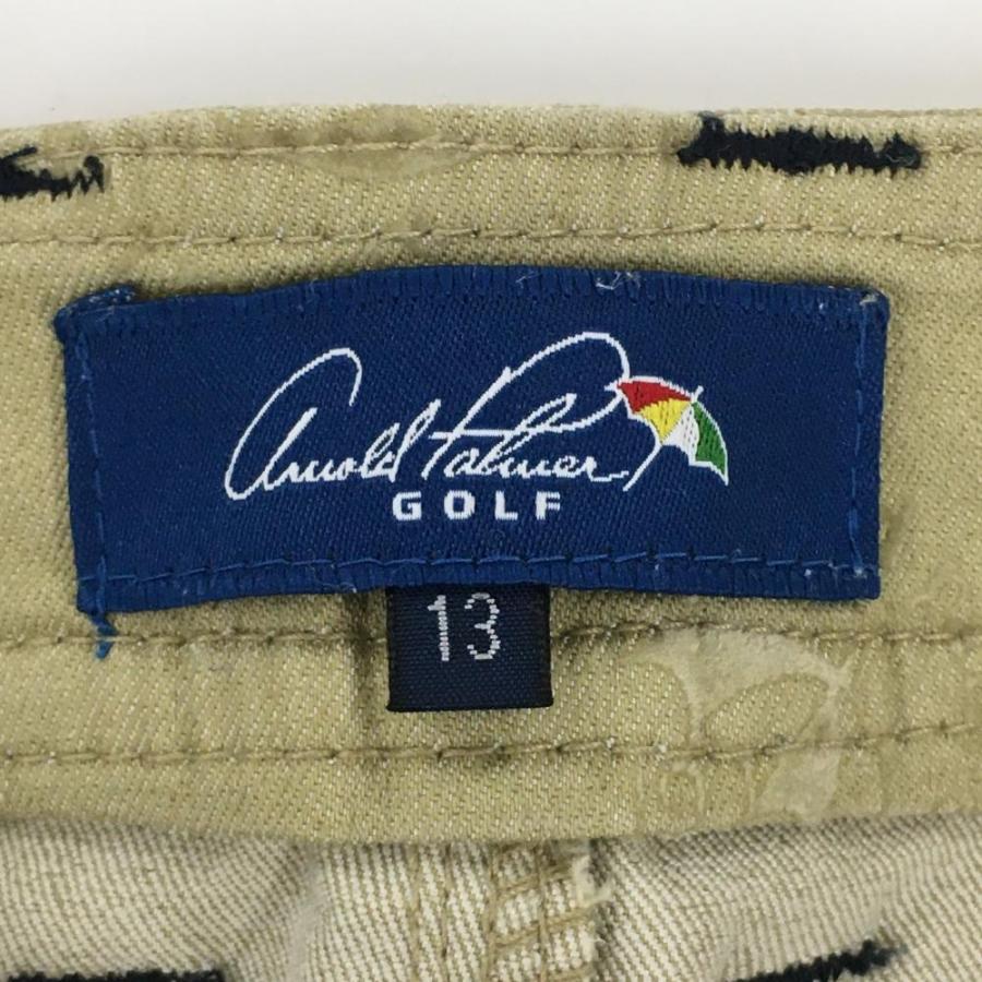 アーノルドパーマーゴルフ パンツ ベージュ ロゴ総柄 ストレッチ