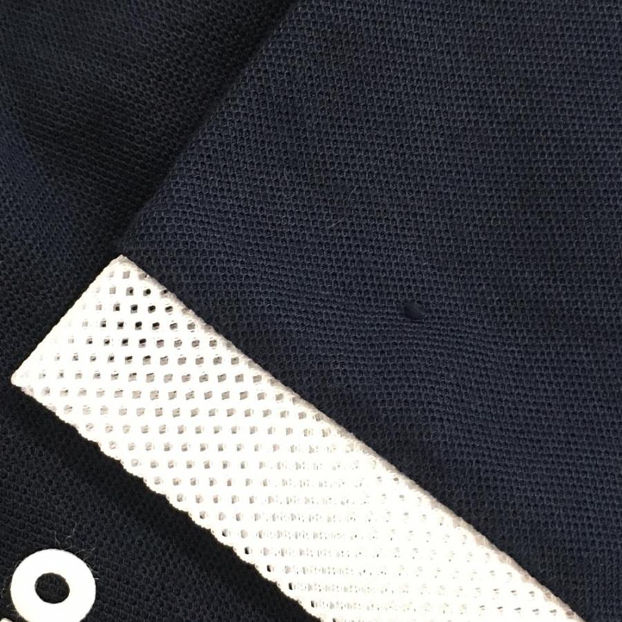 archivio（アルチビオ） 半袖ポロシャツ ネイビー×白 袖ロゴ 袖口