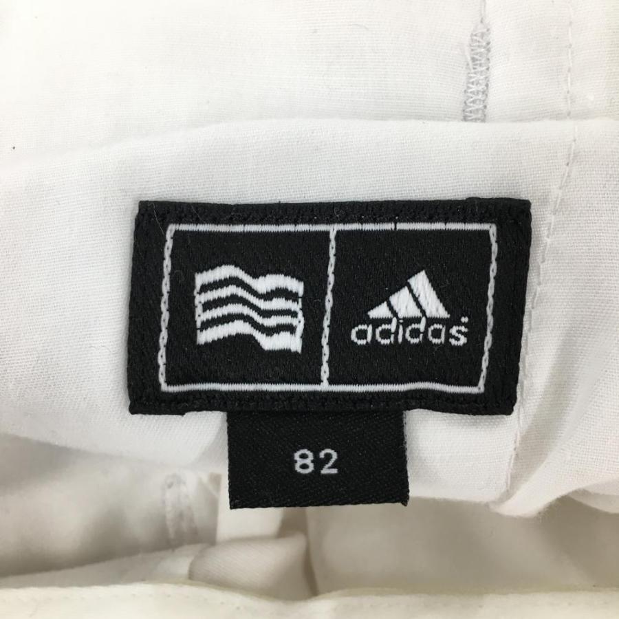 adidas（アディダス） パンツ 白×黒 無地 サイドライン ストレッチ