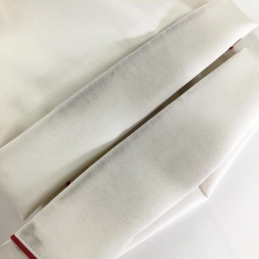 YONEX（ヨネックス） パンツ 白×レッド サイドライン ロゴ刺しゅう