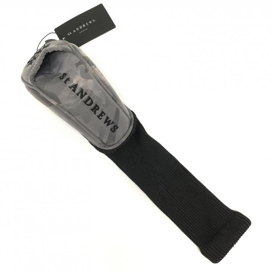 St ANDREWS グレー迷彩 新品】セントアンドリュース ヘッドカバー グレー×黒 UT用 ロゴ