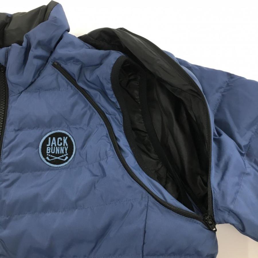 美品★ジャックバニー　ネイビー　ダウンジャケット＋ワンピ　セットアップ★サイズ１ ジャックバニー 2WAYダウンジャケット ブルー 軽量 袖着脱可