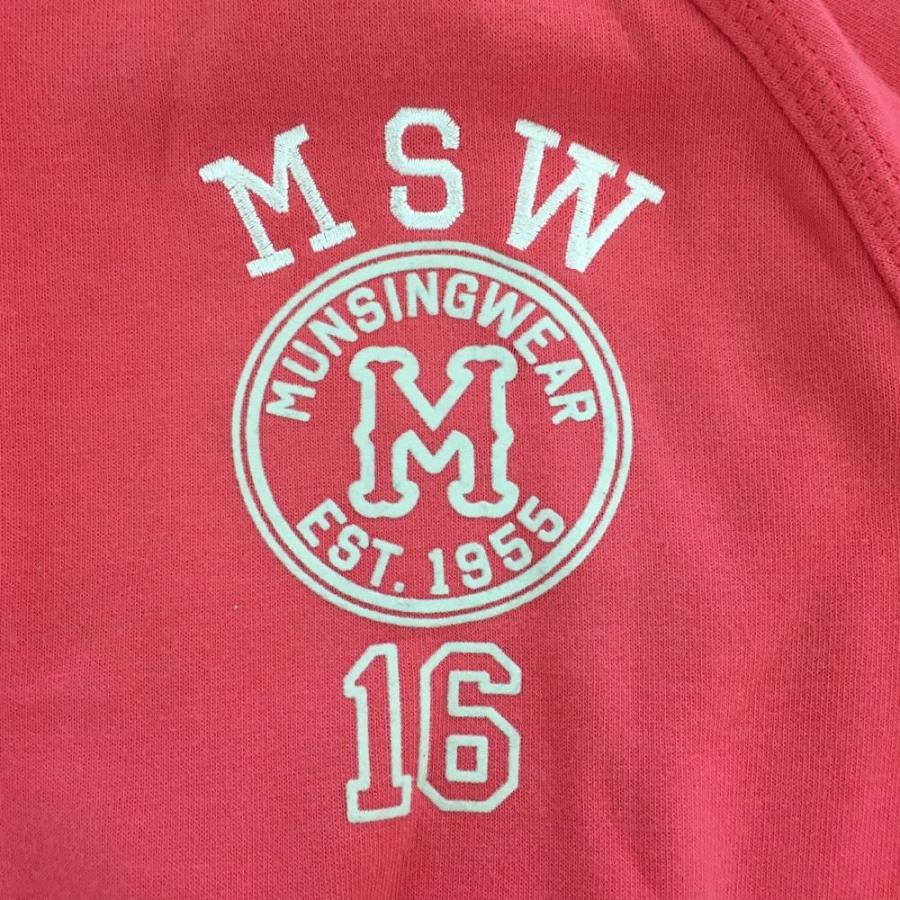 Munsingwear マンシングウェア ジップパーカー ピンク×白