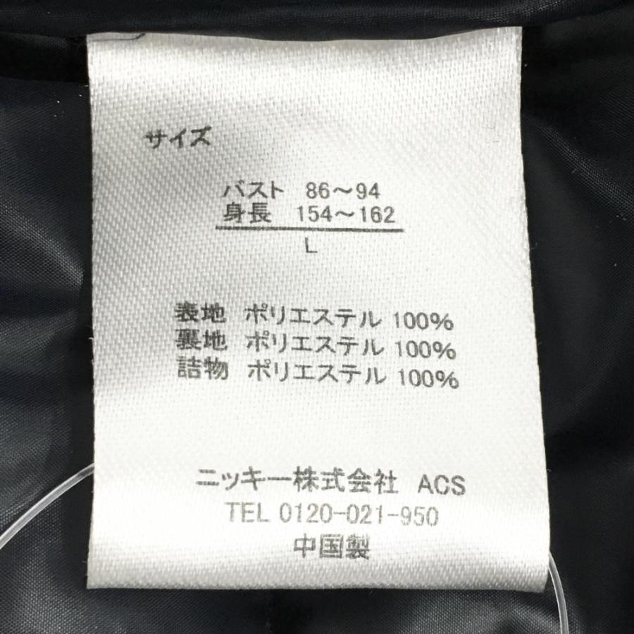フィラゴルフ 中綿ジャケット ネイビー ロゴプリント レディース L