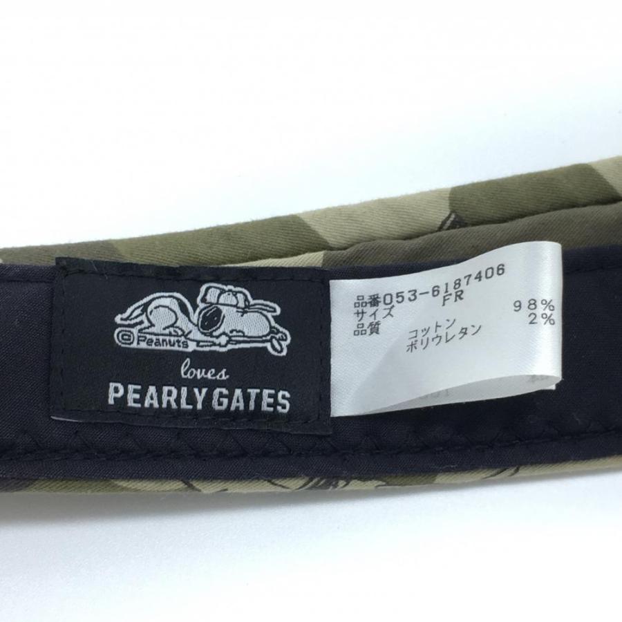PEARLY GATES パーリーゲイツ×PEANUTS サンバイザー カーキ PEARLY GATES パーリーゲイツ×PEANUTS サンバイザー カーキ