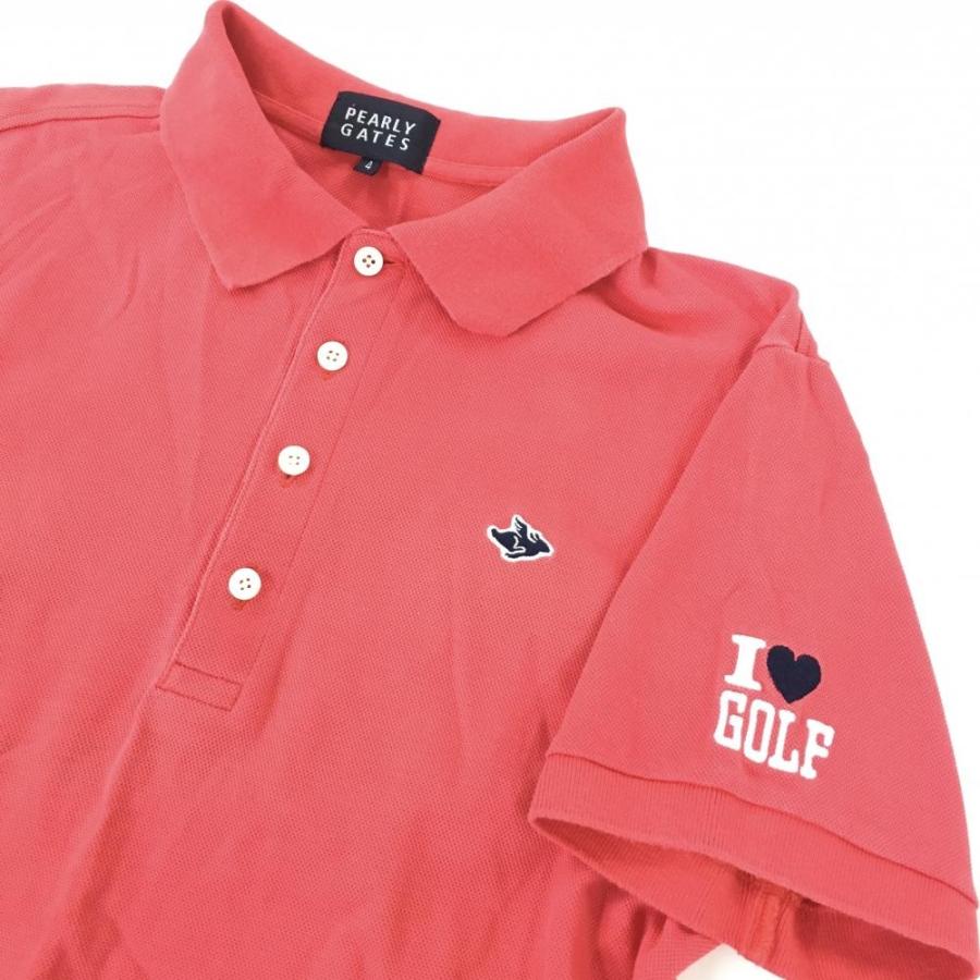 PEARLY GATES（パーリーゲイツ） 半袖ポロシャツ レッド フライング