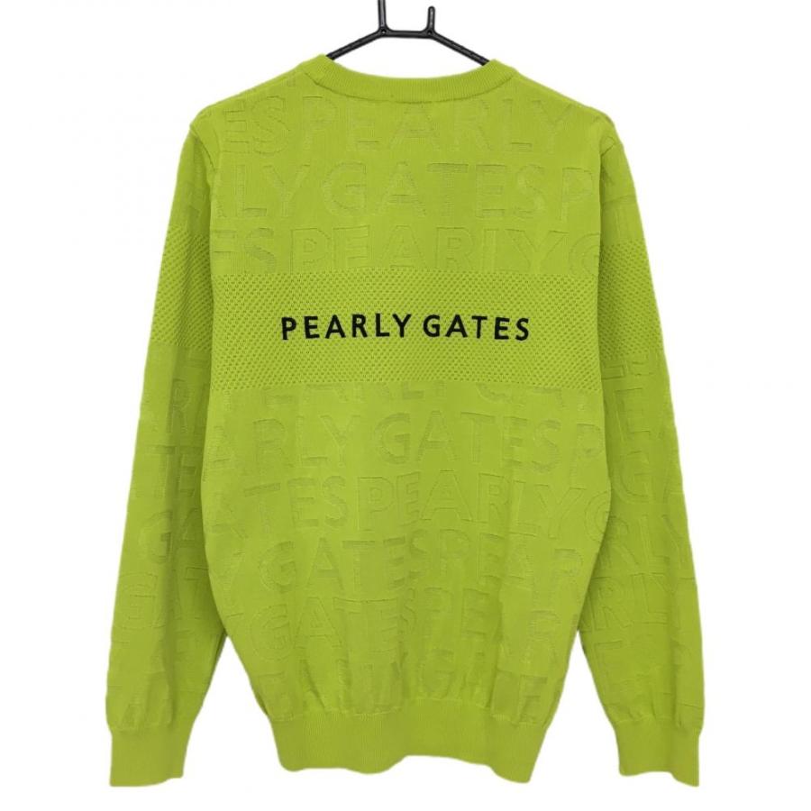 PEARLY GATES パーリーゲイツ セーター ライトグリーン ロゴ柄 PEARLY GATES パーリーゲイツ セーター ライトグリーン ロゴ柄