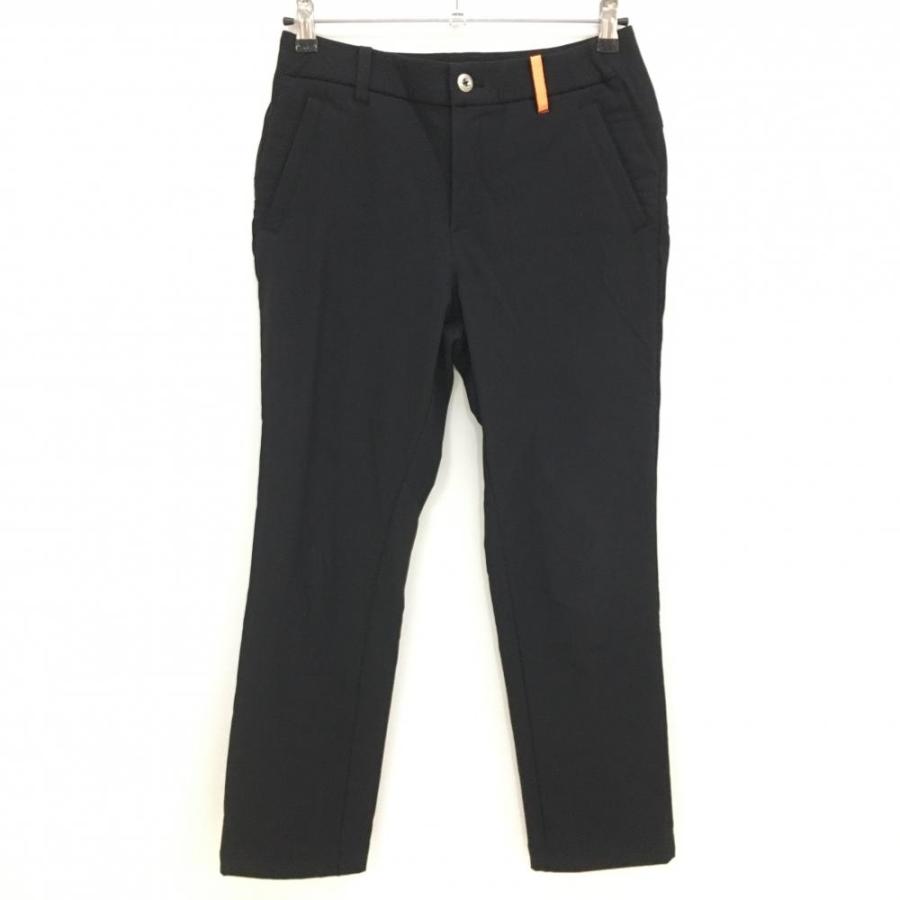 ブラックアンドホワイト パンツ 黒 シンプル 裏起毛 ストレッチ