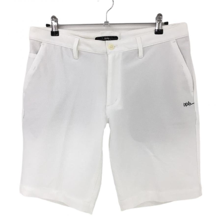 bpm NANO universe GOLF 定番ショーツ XL ホワイト 超美品】ナノユニバースゴルフ ハーフパンツ 白 サッカー生地調
