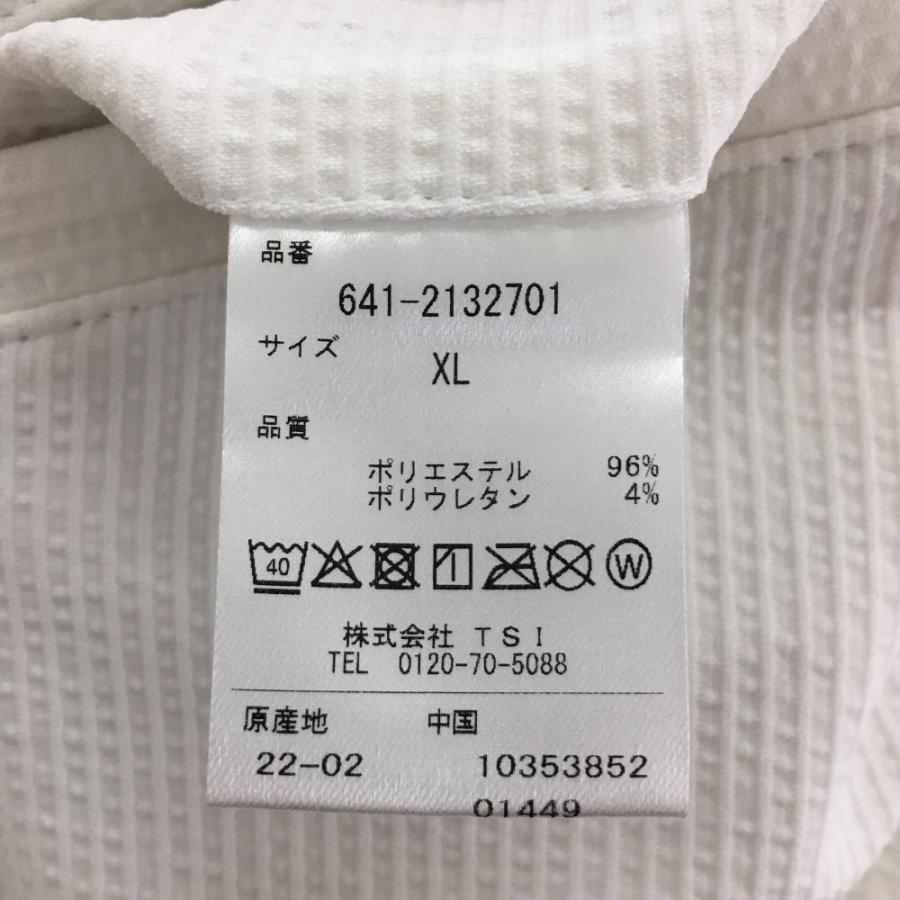 超美品】ナノユニバースゴルフ ハーフパンツ 白 サッカー生地調