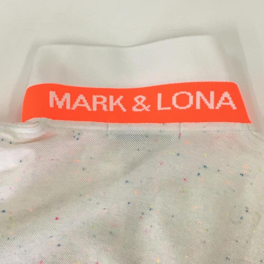 MARK&LONA（マークアンドロナ） ノースリーブポロシャツ 白×マルチ