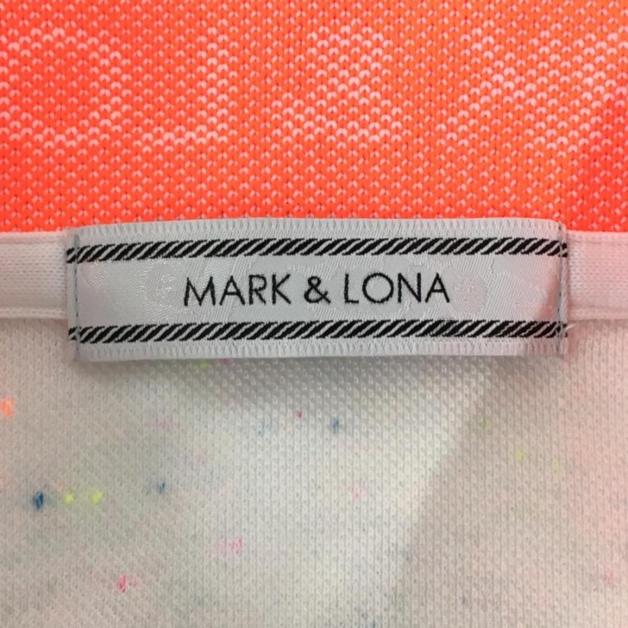 MARK&LONA（マークアンドロナ） ノースリーブポロシャツ 白×マルチ