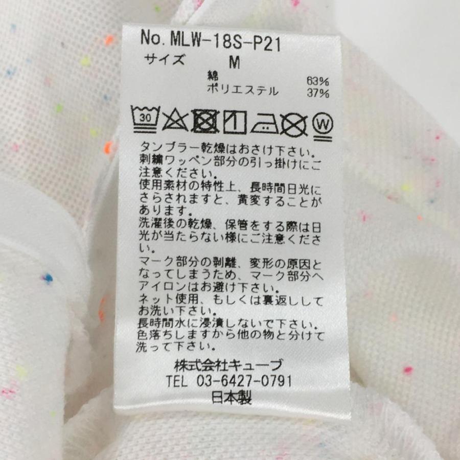 MARK&LONA（マークアンドロナ） ノースリーブポロシャツ 白×マルチ