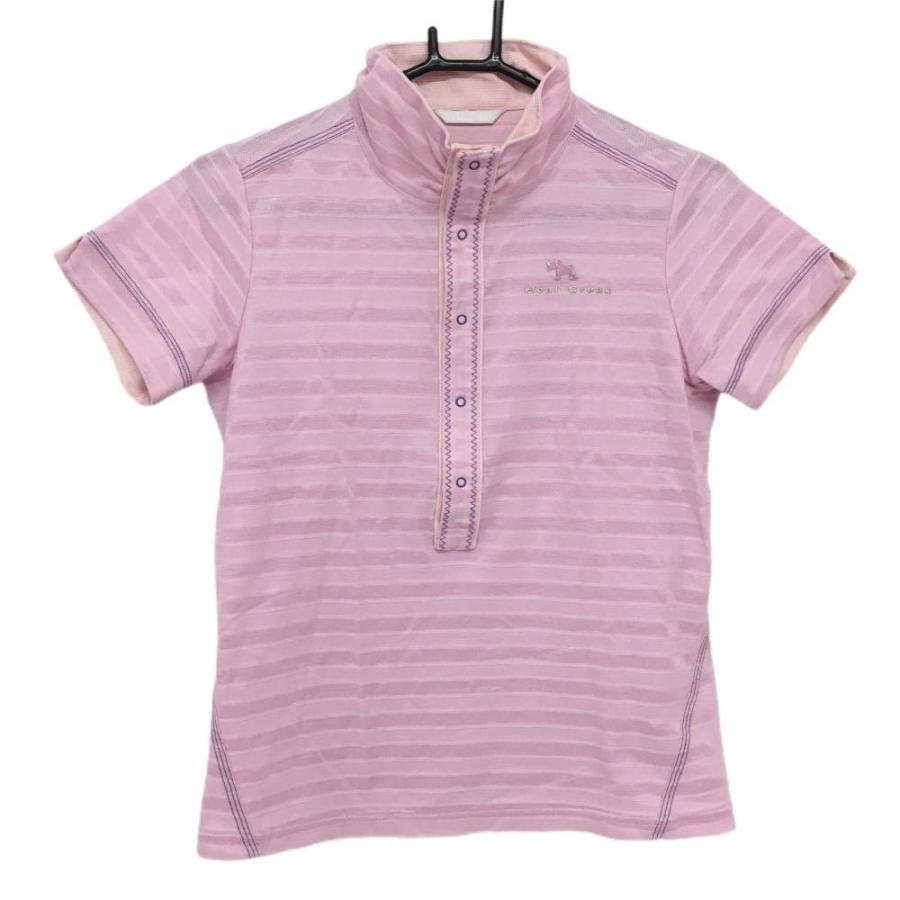 新品 ヒールクリーク ゴルフ レディース 半袖ハイネックTシャツ ハーフ