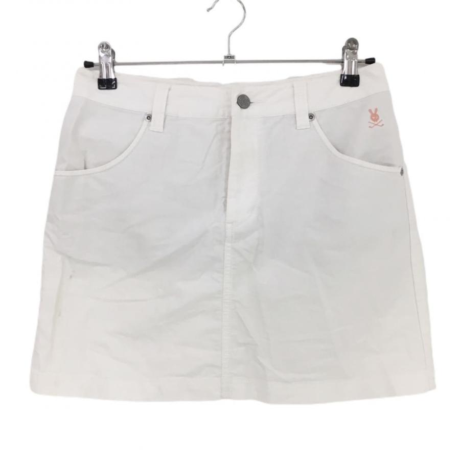 パーリーゲイツ スカート 白 スカルラビット レディース 1(M) ゴルフ 
