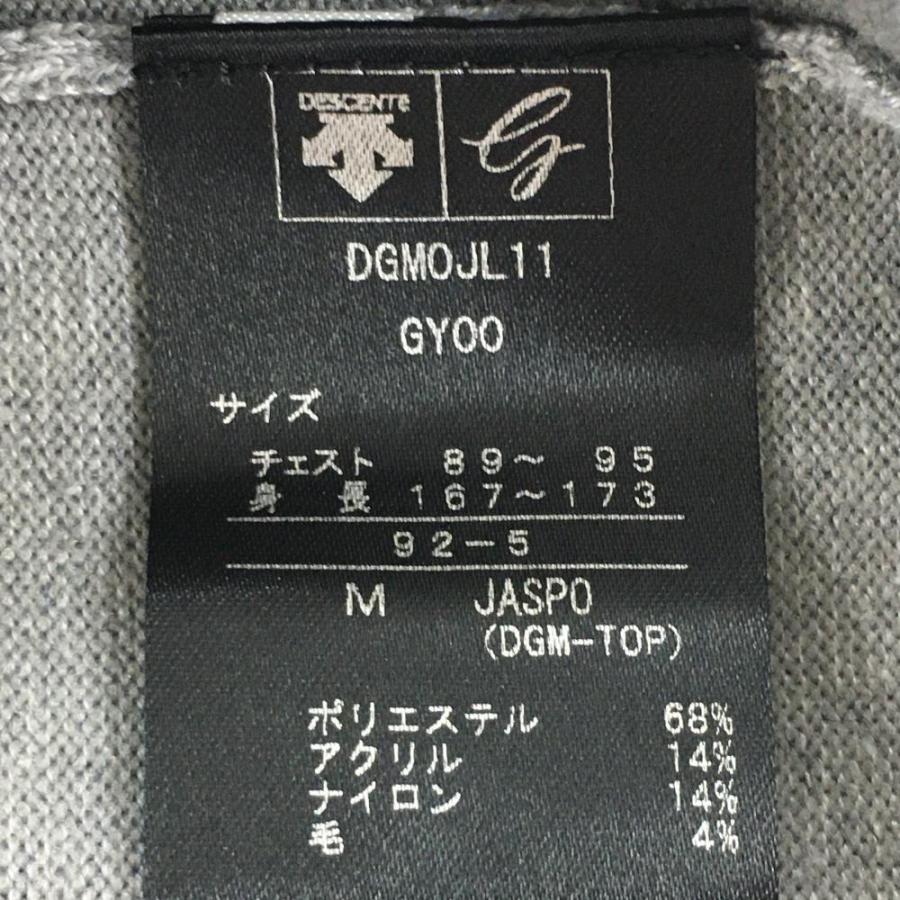 DESCENTE デサントゴルフ セーター グレー×黒 肩ロゴ ウール混 DESCENTE デサントゴルフ セーター グレー×黒 肩ロゴ ウール混