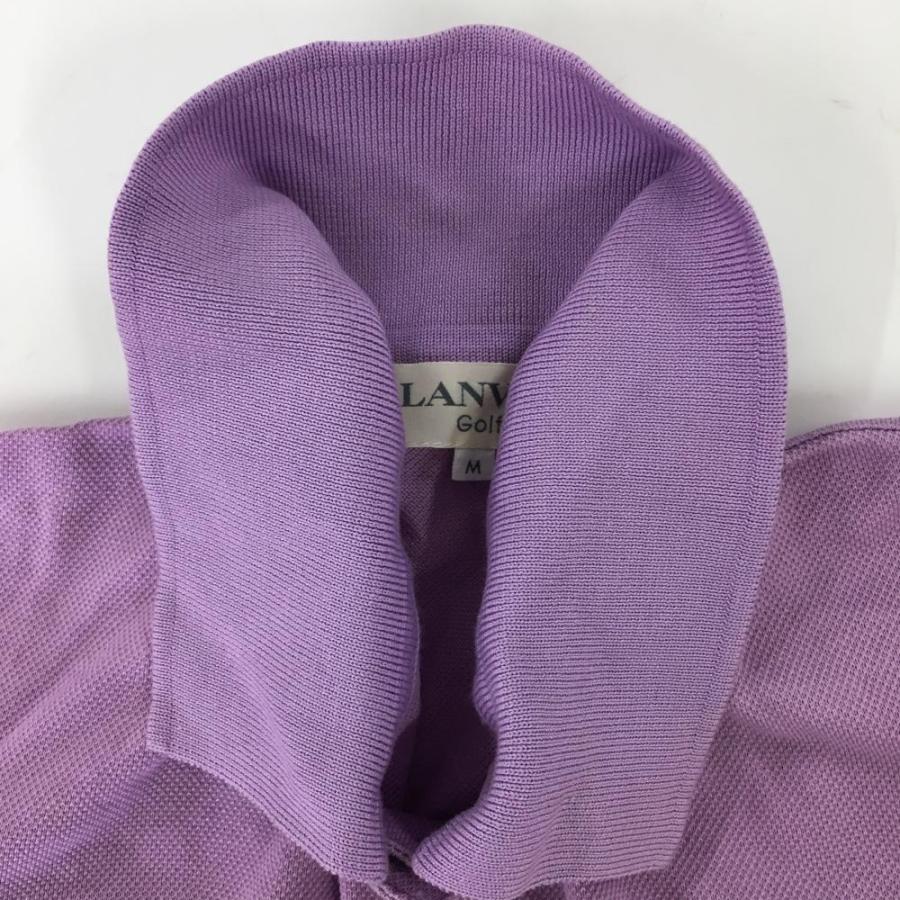 LANVIN（ランバン） ランバンゴルフ 半袖ポロシャツ パープル シンプル