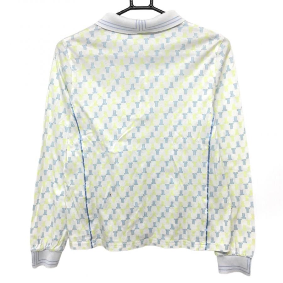 美品 LANVIN SPORT ランバンスポール ポロシャツ 38 コットン100％ 長袖 ジップアップ ハーフジップ レディース AM7688A51 美品 LANVIN SPORT ランバンスポール ポロシャツ 38 コットン100