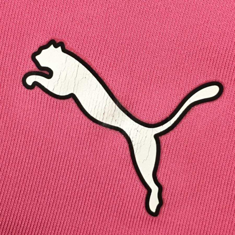 プーマ ハイネックインナーシャツ ピンク ネックロゴ刺しゅう