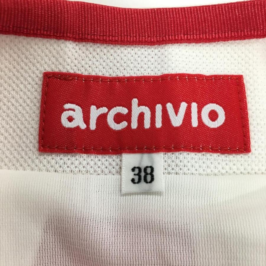 archivio アルチビオ スカート サーモンオレンジ系×白 archivio アルチビオ スカート サーモンオレンジ系×白
