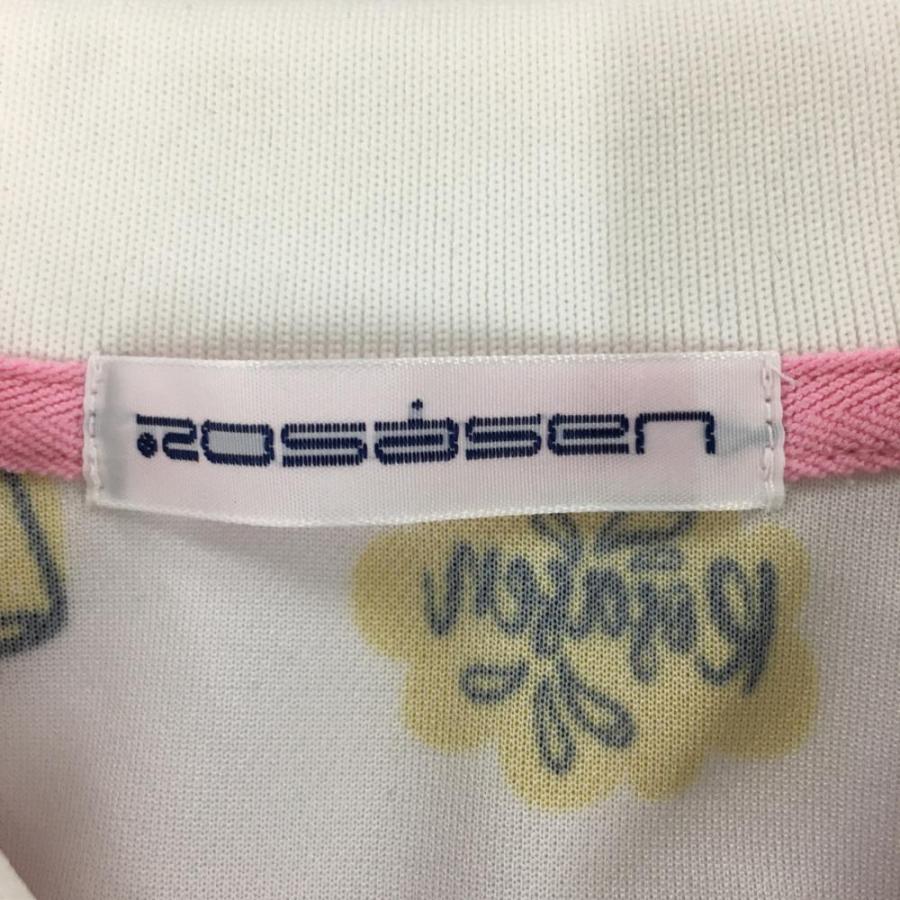 Rosasen ロサーセン ノースリーブポロシャツ 白×イエロー ビール Rosasen ロサーセン ノースリーブポロシャツ 白×イエロー ビール