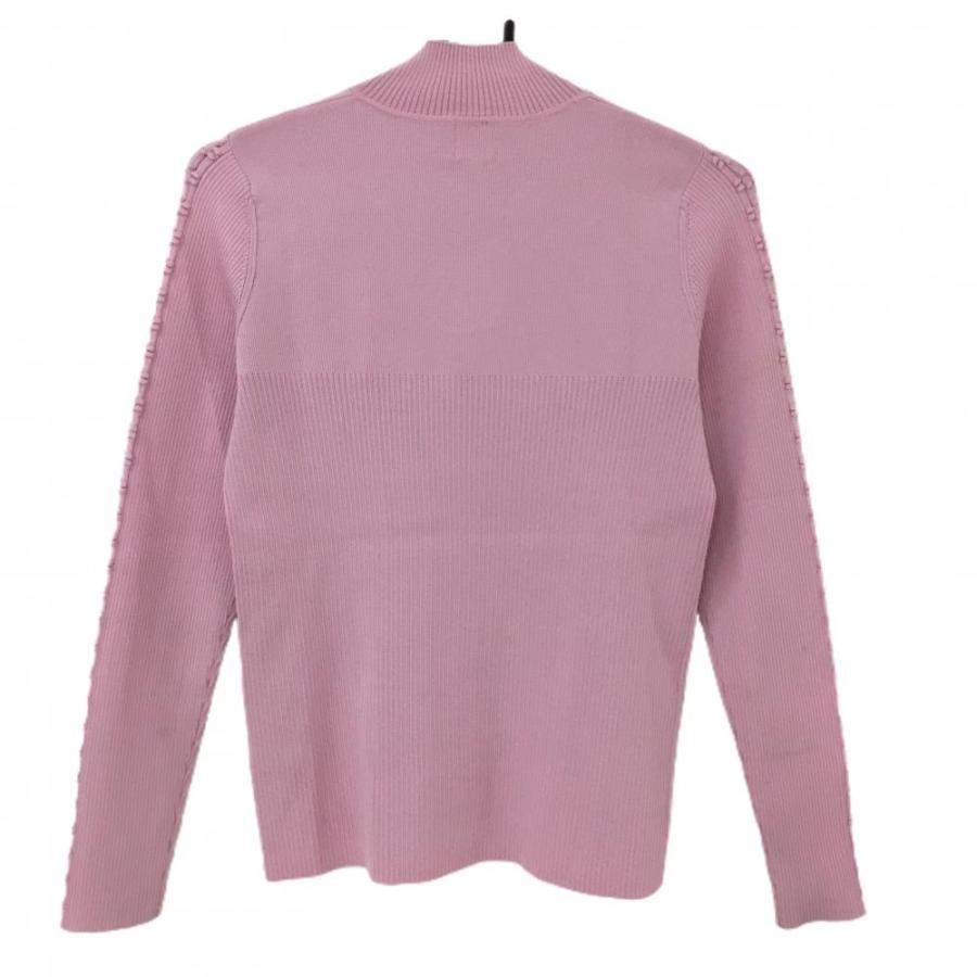 archivio アルチビオ ハイネックセーター ピンク×白 ハーフ