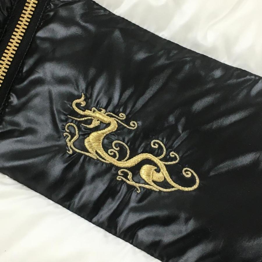 Dance With Dragon 4WAYダウンジャケット 白×黒 ボーダー 美品】ダンスウィズドラゴン 4WAYダウンジャケット 白×黒 太ボーダー