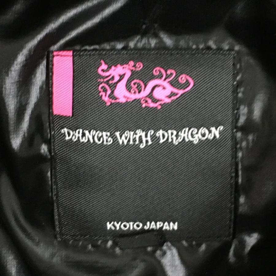 美品】ダンスウィズドラゴン 4WAYダウンジャケット 白×黒 太ボーダー