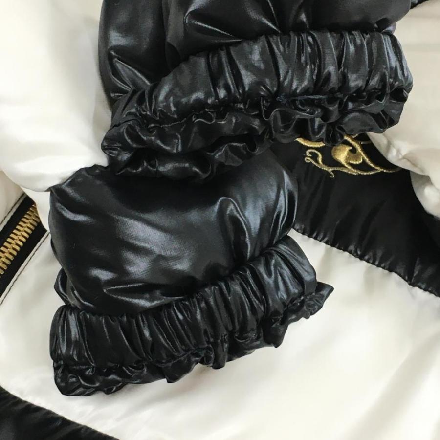 美品】ダンスウィズドラゴン 4WAYダウンジャケット 白×黒 太ボーダー