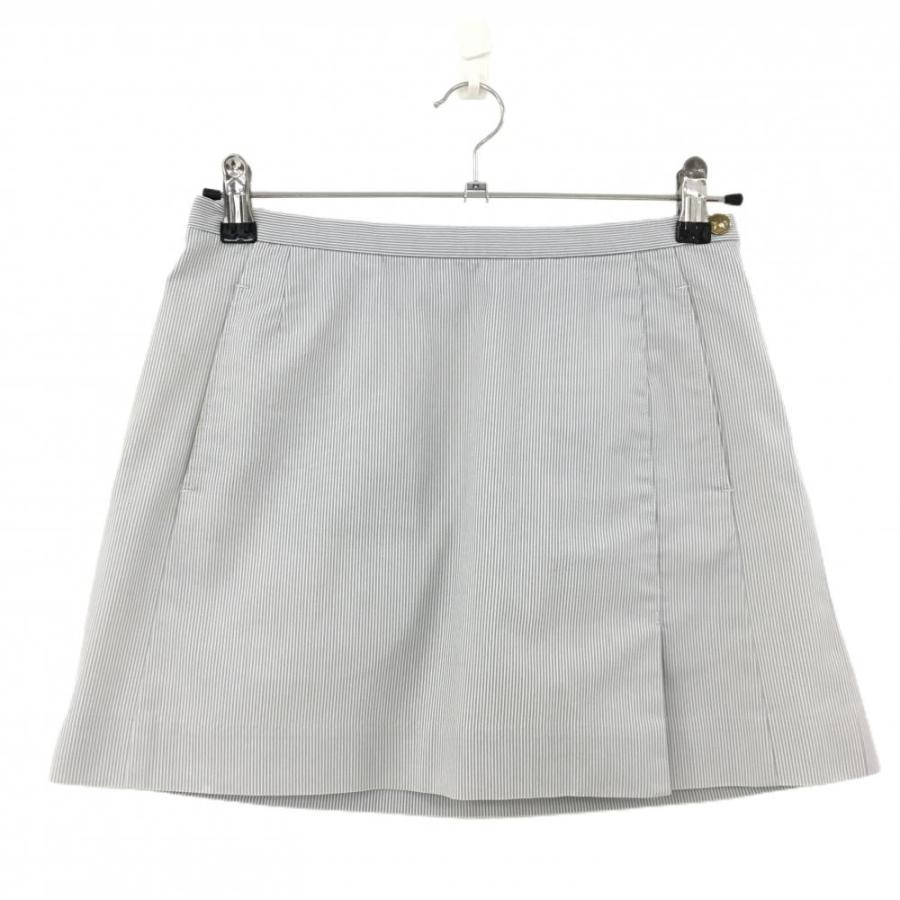 新品　BEAMS GOLF レディース　スカート　S BEAMS ビームスゴルフ スカート 白×ライトグレー ストライプ