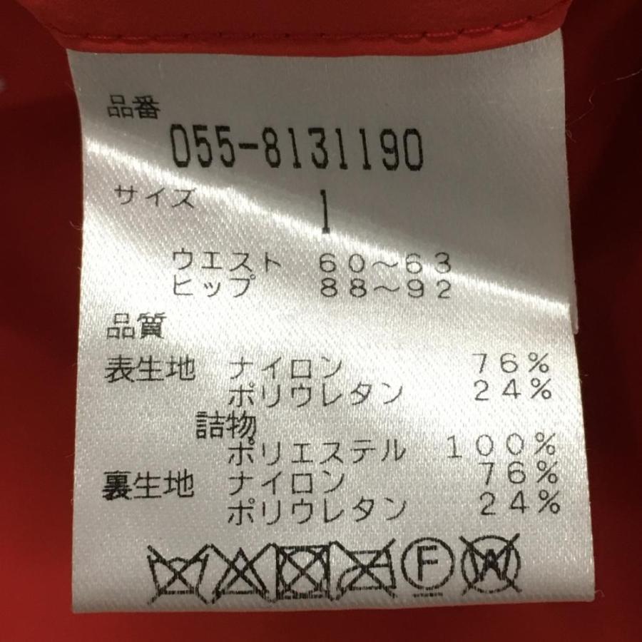 美品】パーリーゲイツ 中綿ロングパンツ 赤 サイズ0ワッペン