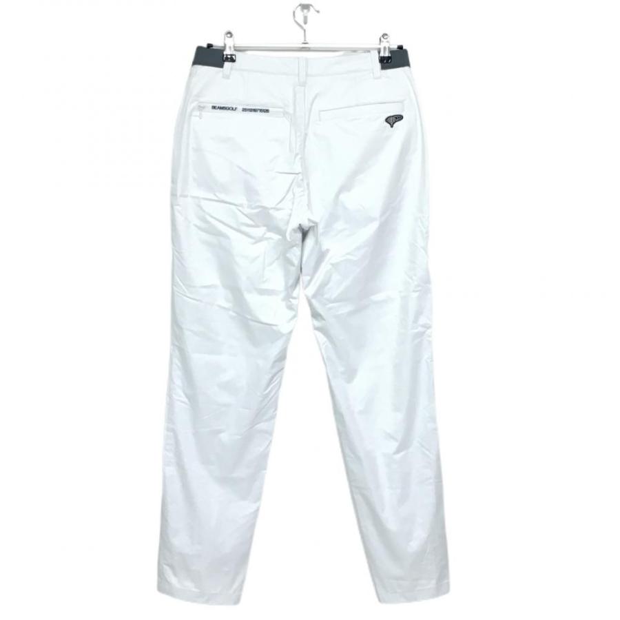 BEAMS GOLF ビームスゴルフ　ナイロンパンツ　メンズ　薄手　ロゴ　S 白 BEAMS（ビームス） ビームスゴルフ ナイロンパンツ 白×グレー 蓄熱裏地