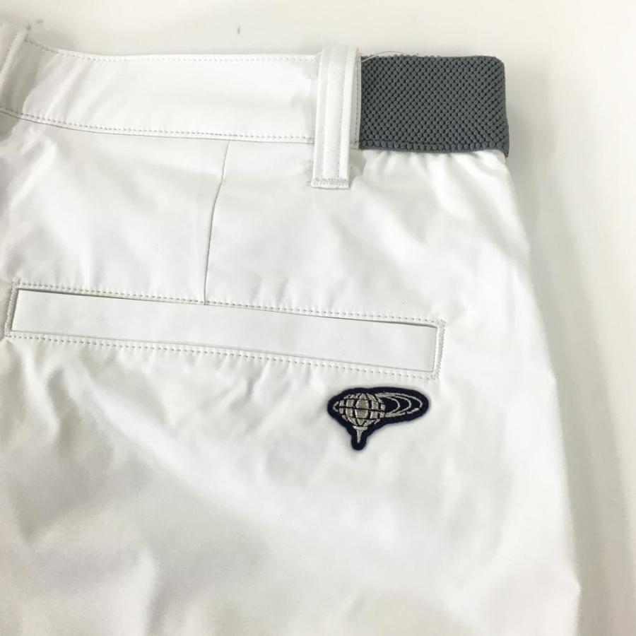 BEAMS GOLF ビームスゴルフ　ナイロンパンツ　メンズ　薄手　ロゴ　S 白 BEAMS（ビームス） ビームスゴルフ ナイロンパンツ 白×グレー 蓄熱裏地