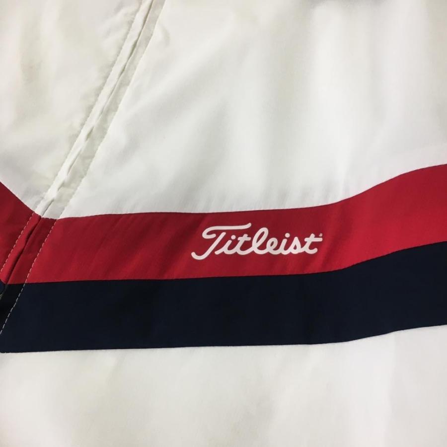 タイトリスト　Titleist メンズジャケット L レッド Titleist（タイトリスト） ジャケットブルゾン 白×レッド ロゴプリント