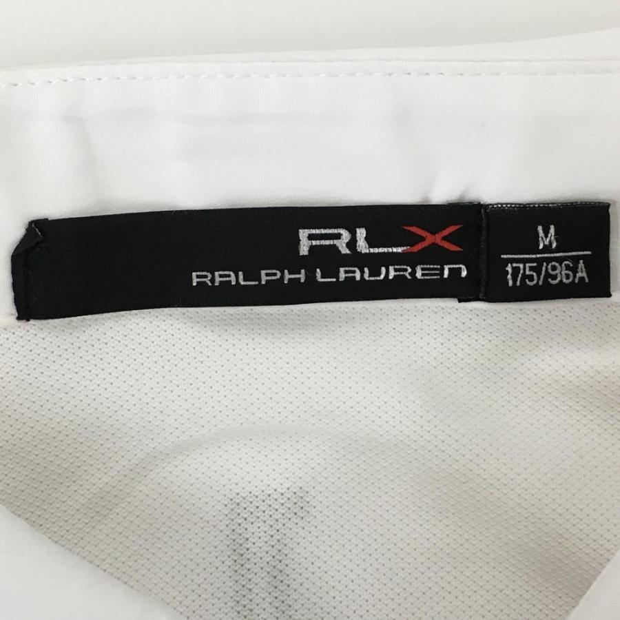 美品】RLXラルフローレン 半袖ポロシャツ 白 胸ポケット ロゴプリント