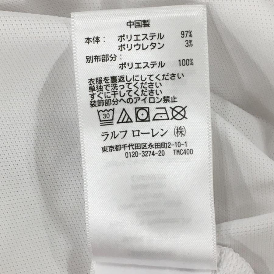 美品】RLXラルフローレン 半袖ポロシャツ 白 胸ポケット ロゴプリント