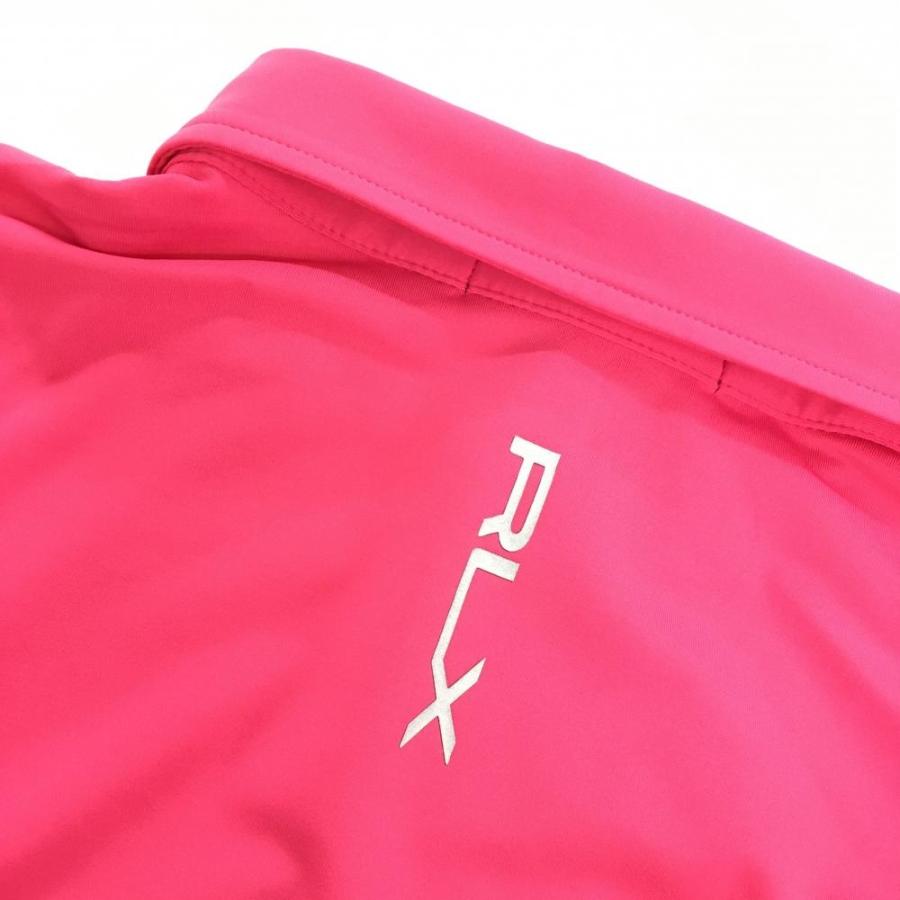 超美品】RLXラルフローレン 半袖ポロシャツ ピンク ロゴプリント