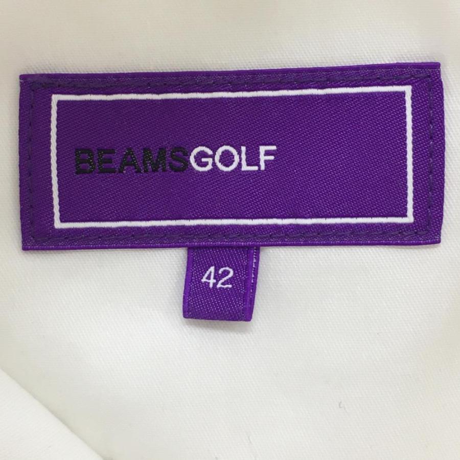 現行モデル　BEAMS GOLF ビームスゴルフ　ゴルフウェア　ワッペン ビームスゴルフ パンツ 白 ワッペン レディース 42 ゴルフウェア BEAMS