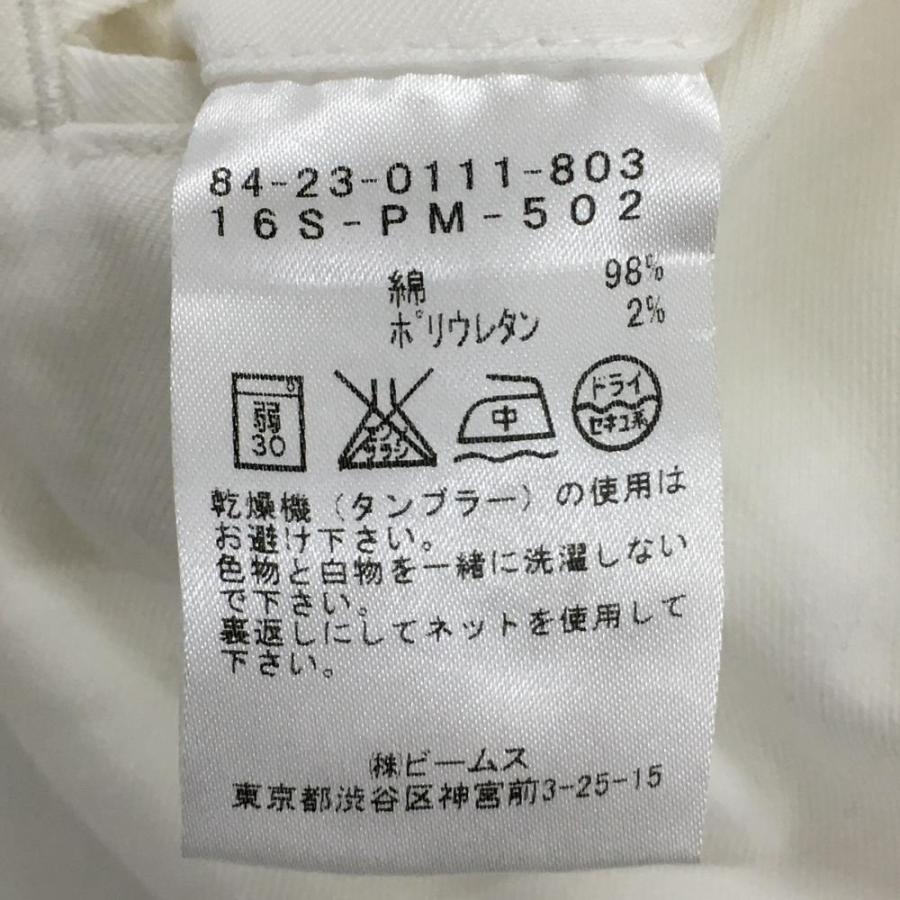 ビームスゴルフ パンツ 白 ワッペン レディース 42 ゴルフウェア BEAMS
