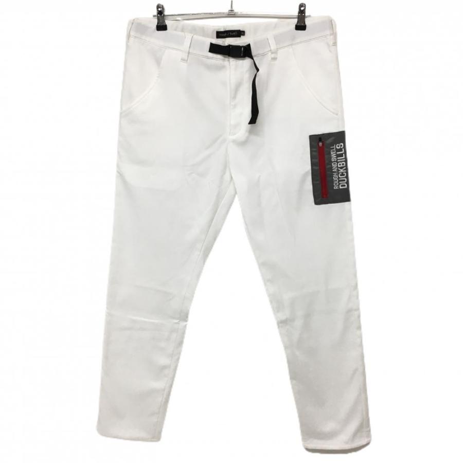 ラフアンドスウェル パンツ 白 裏起毛 ロゴ刺しゅう メンズ XL ゴルフ  