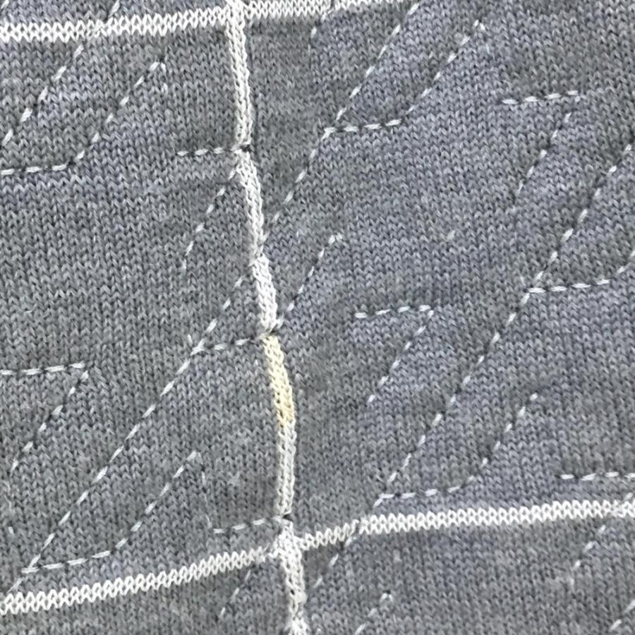 マンシングウェア 中綿ニットスカート グレー×白 格子柄 キルティング